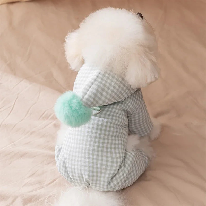 Cozy Four-Legged Jumpsuit for Small Dogs | Winter Pet Pajamas