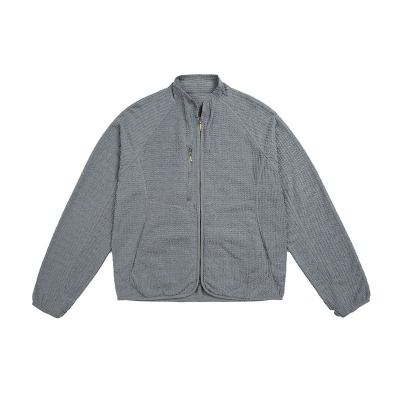 Men's Ultra-Lightweight Grid Fleece Jacket | All Season Thermal Mid-layer