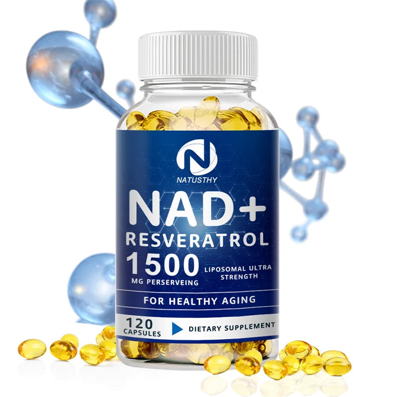 1500MG NAD+ Supplement with Trans-Resveratrol for Energy & Health