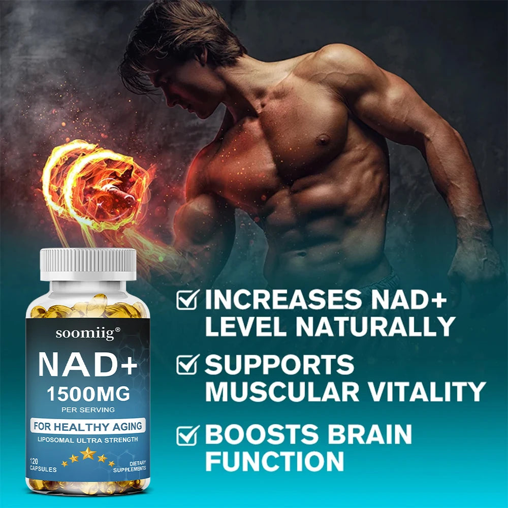 NAD 1500 Mg + Trans-resveratrol | Anti-Aging & Energy Boost