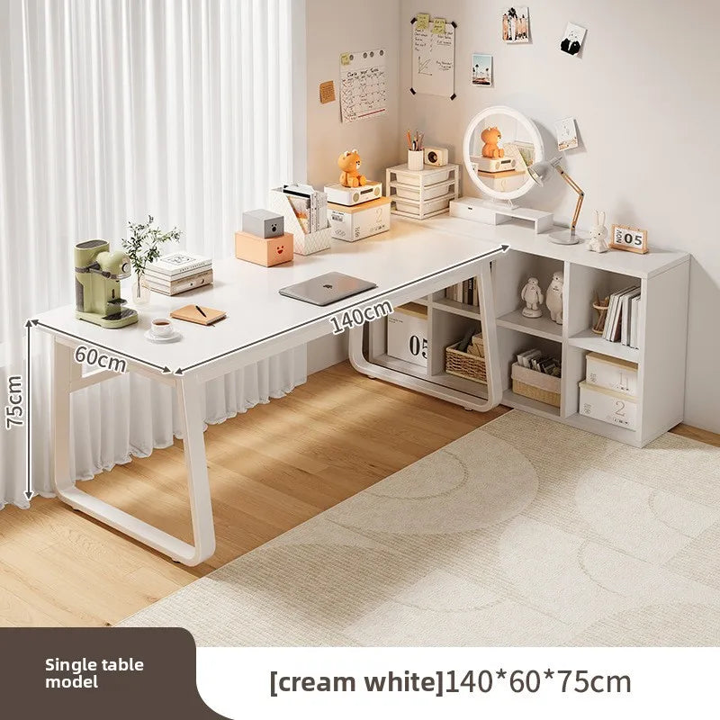 Durable White Computer Desk | Modern Makeup and Workstation