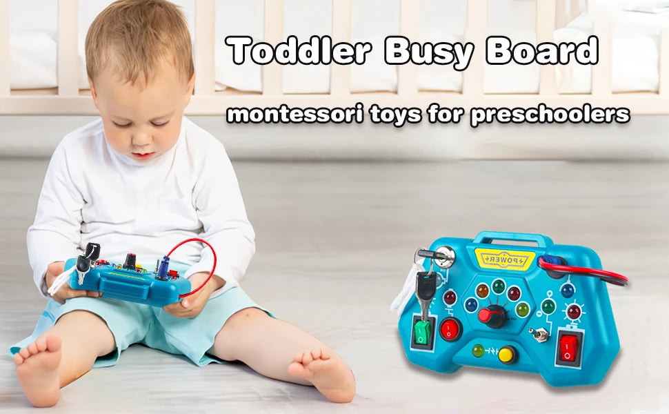 Toddler LED Busy Board | Engaging Montessori Sensory Toy