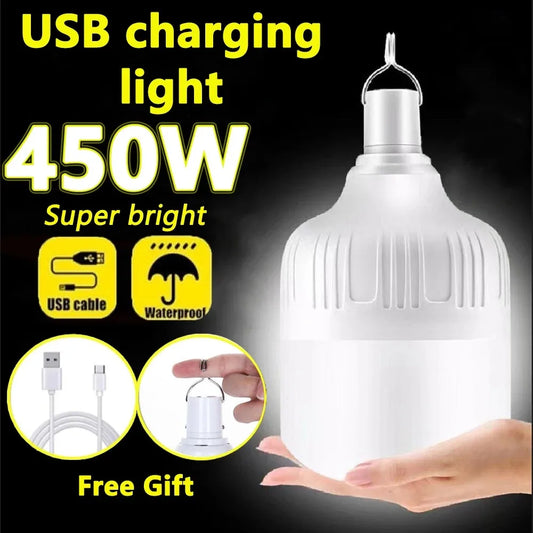 Linterna LED de emergencia recargable por USB | Iluminación exterior portátil