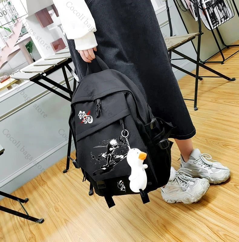 Anime-Inspired Large Capacity Print Backpack for Students