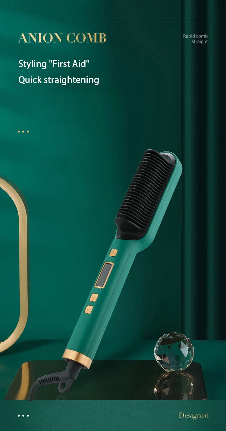 Adjustable Heat Hair Straightener Comb | Fast and Safe Styling