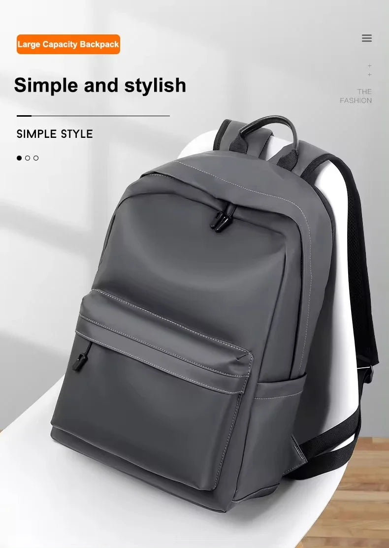 Stylish Men's Leather Backpack | Durable Laptop Bag for Teens