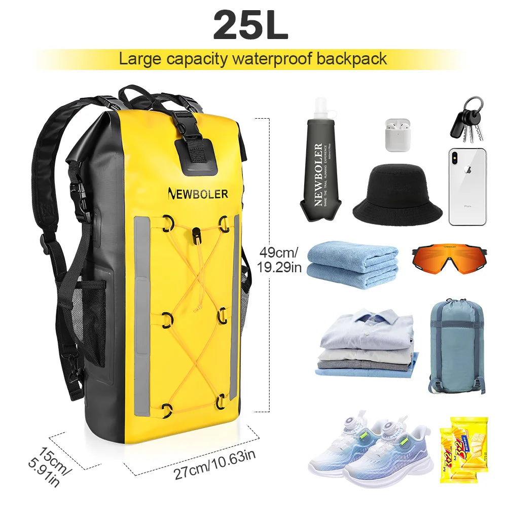 Waterproof Kayak Dry Bag | Large Swimming Backpack for Adventure