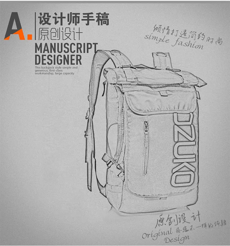 Large Water Repellent Backpack for Men | Stylish Travel Schoolbag