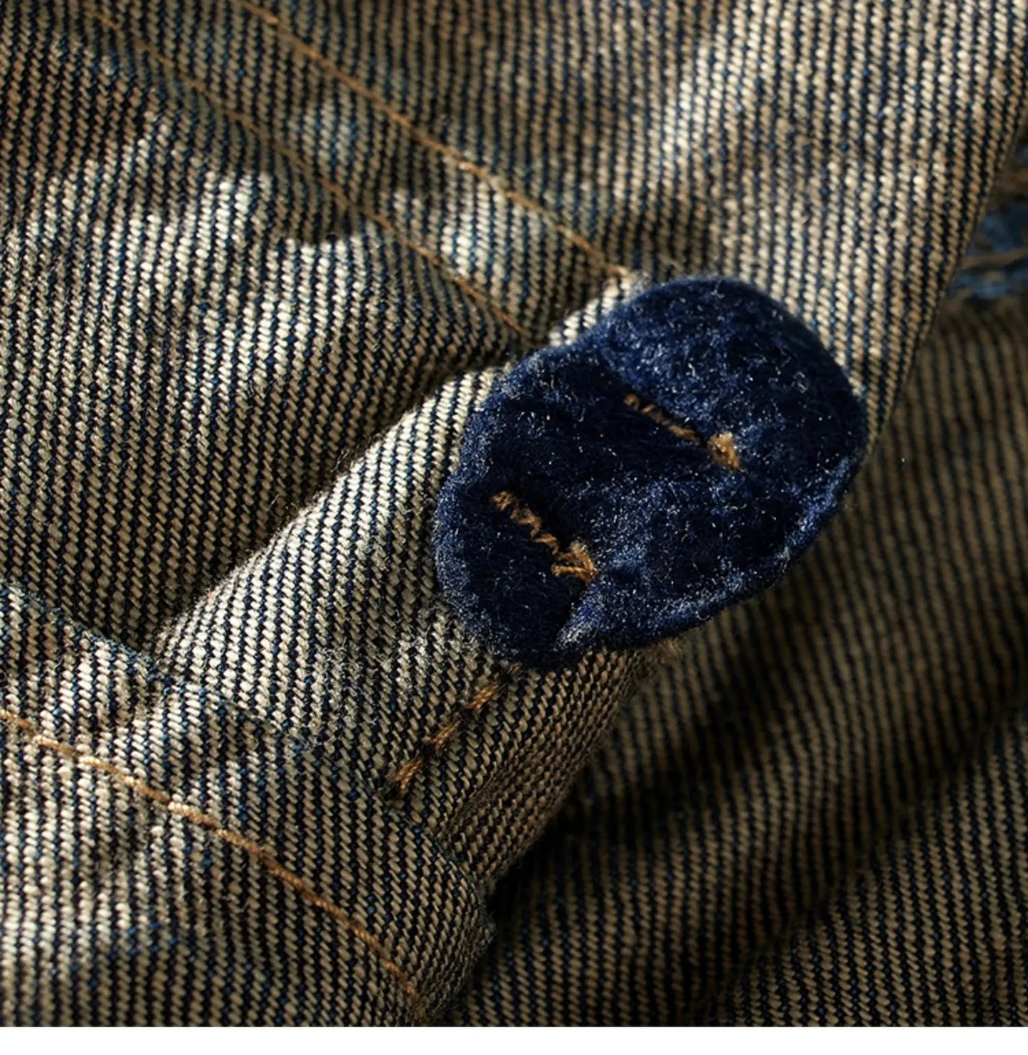 Men's Retro Patchwork Denim Jacket | Casual Heavyweight Outerwear