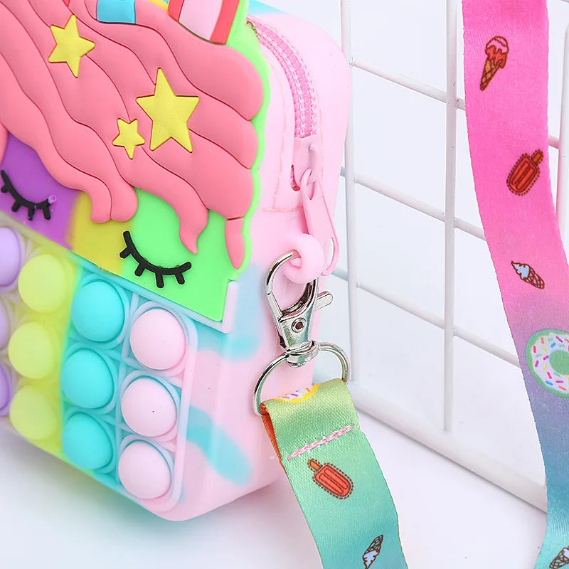 Unicorn Cross Bag - Stress Relief Handbag for Kids and Girls