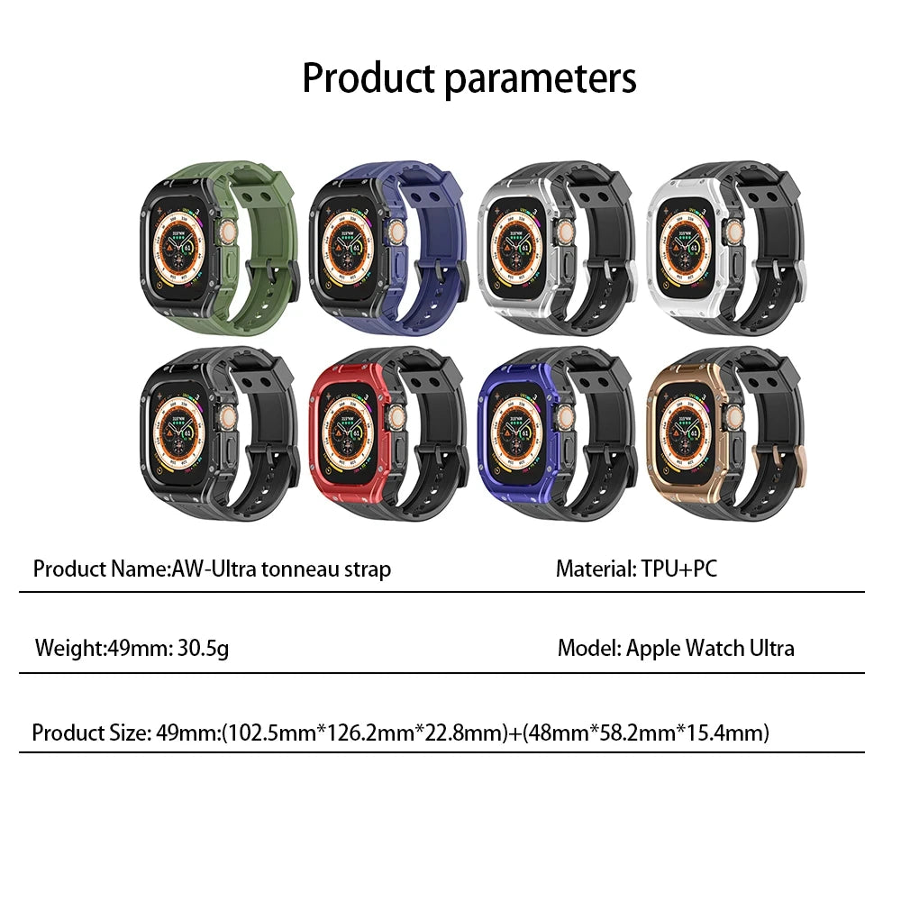 TPU Case and Sport Rubber Strap for 49mm Smartwatch | Durable & Stylish