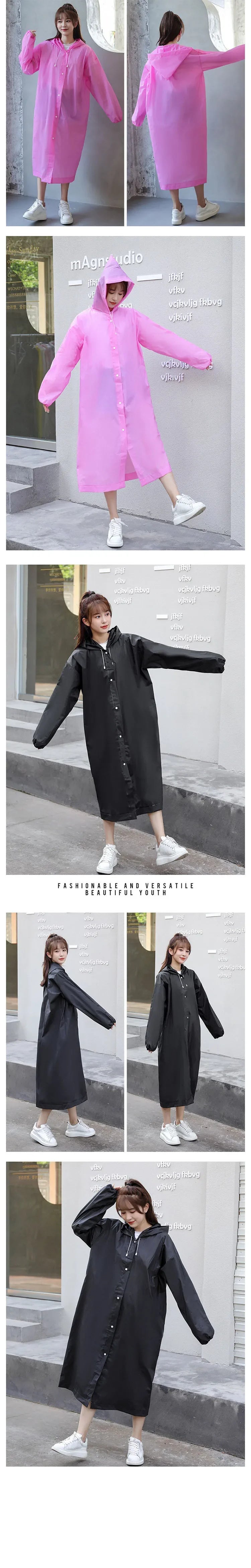 Women's Waterproof Raincoat | Lightweight Folding Poncho for Rainy Days