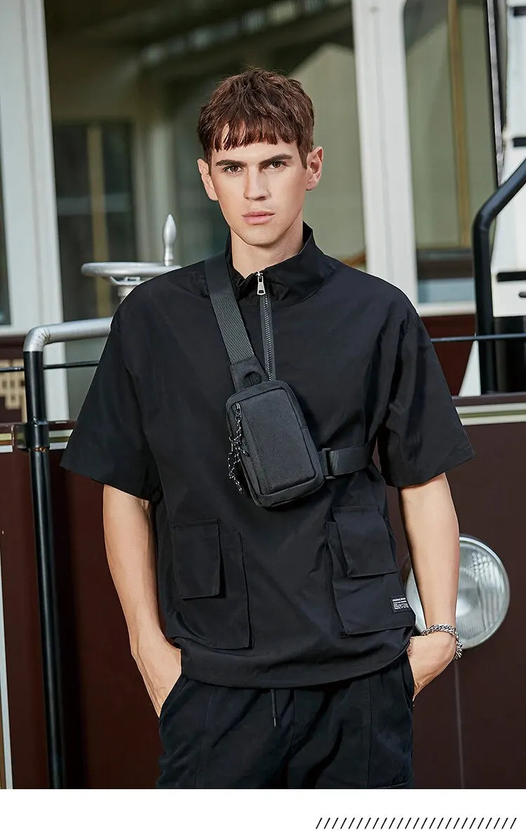 Trendy Men's Crossbody Bag | Stylish Diagonal Shoulder Backpack