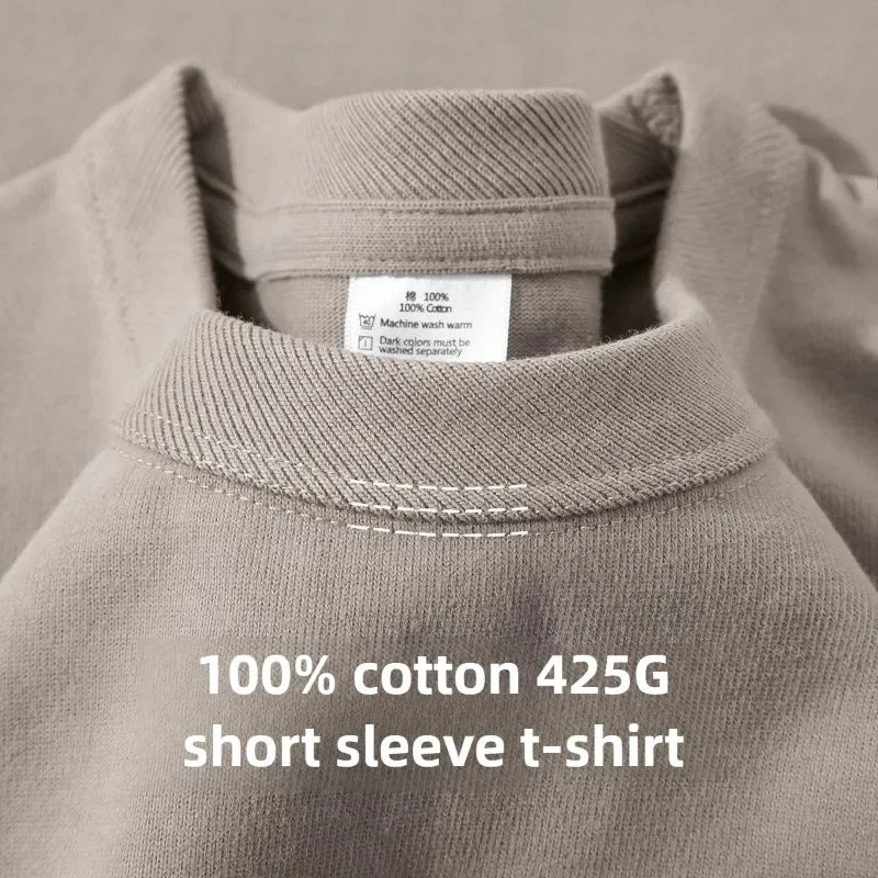 Men's Heavyweight Cotton Half Sleeve T-Shirt | Breathable Summer Style