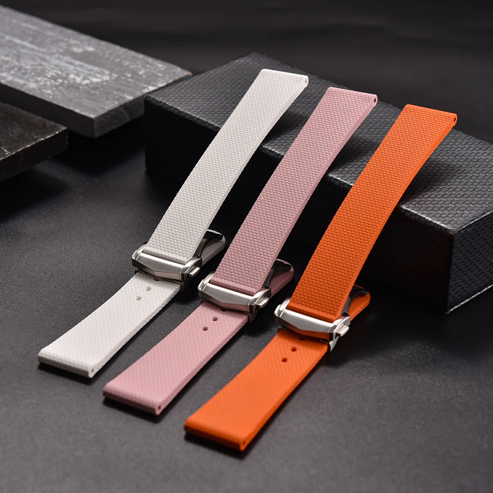 Unisex 20mm Premium Rubber Watch Bands | Quick Release Strap