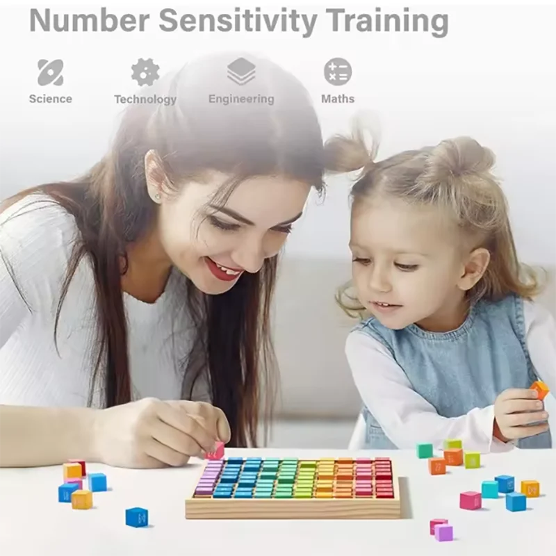 Montessori Educational Math Toys for Kids Children Baby Toys Multiplication Table Math Arithmetic Teaching Aids Christmas Gifts