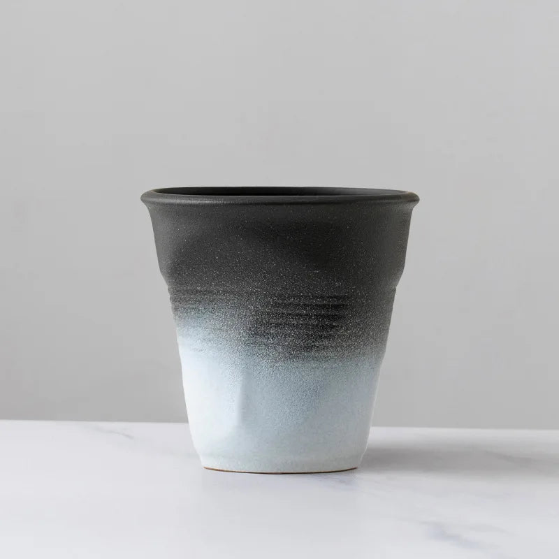Creative Japanese Retro Ceramic Coffee Mugs | Stylish Latte Cups