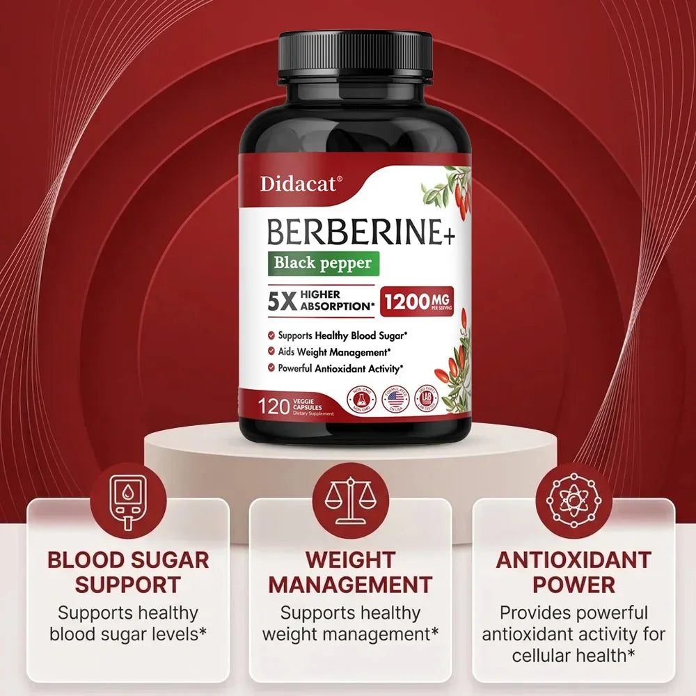 Ultra Pure Berberine Supplement 1200mg for Health Support