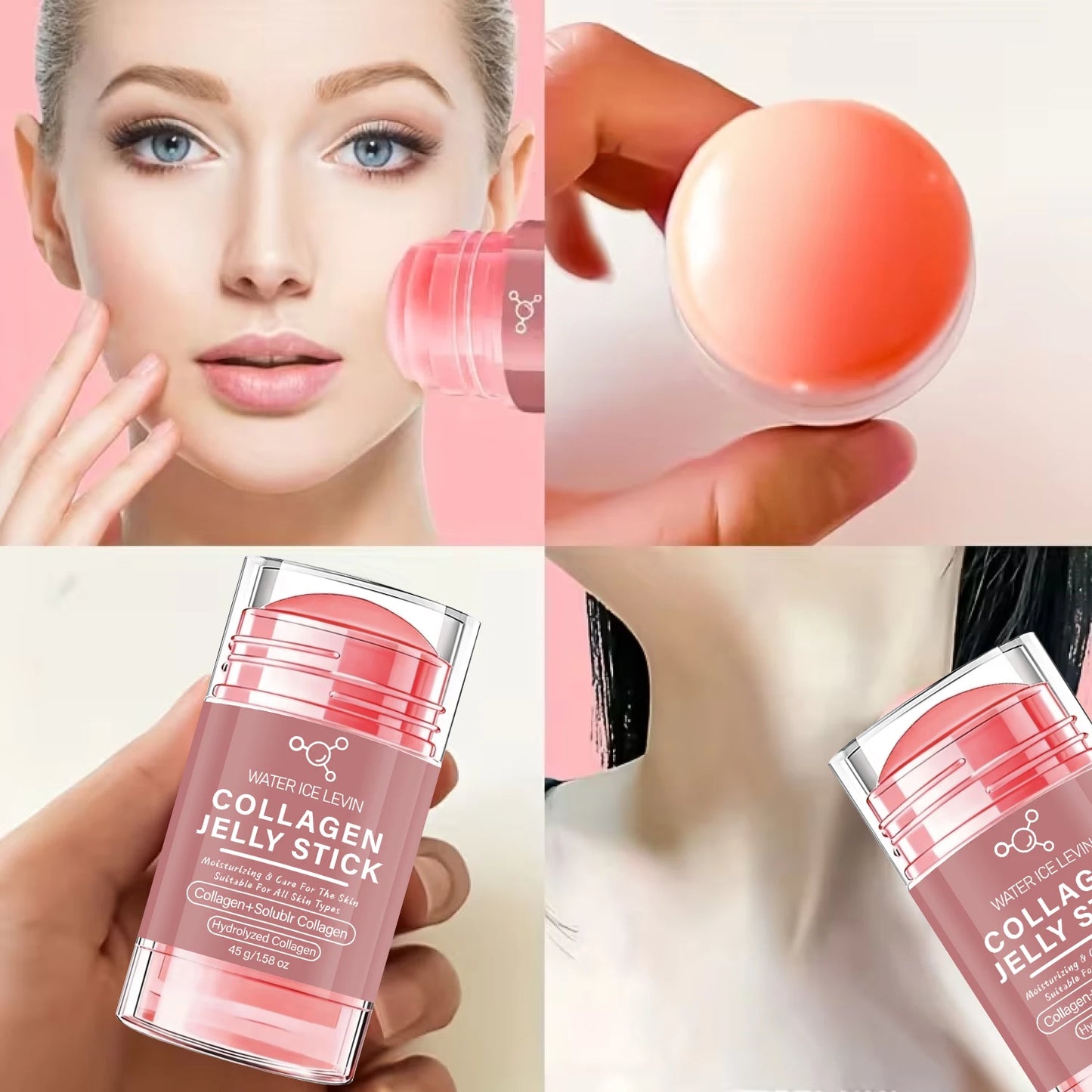 Collagen Jelly Stick with Hyaluronic Acid & Vitamin C | Moisturizing Face Stick