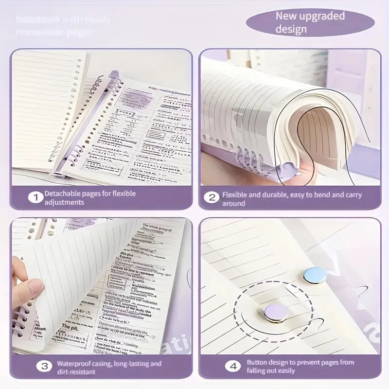 A5 Clear PVC Binder Notebook | Stylish Refillable Planner