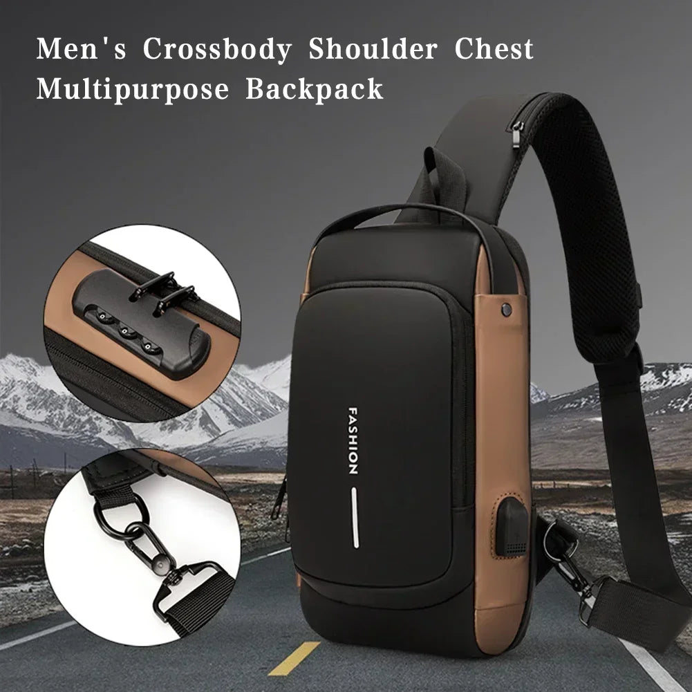 Multifunction Anti-theft USB Shoulder Bag | Stylish Crossbody Pack