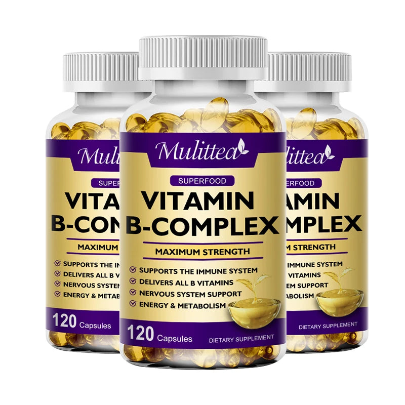 3X Complex Vitamin B Supplements for Stress Relief & Energy Support