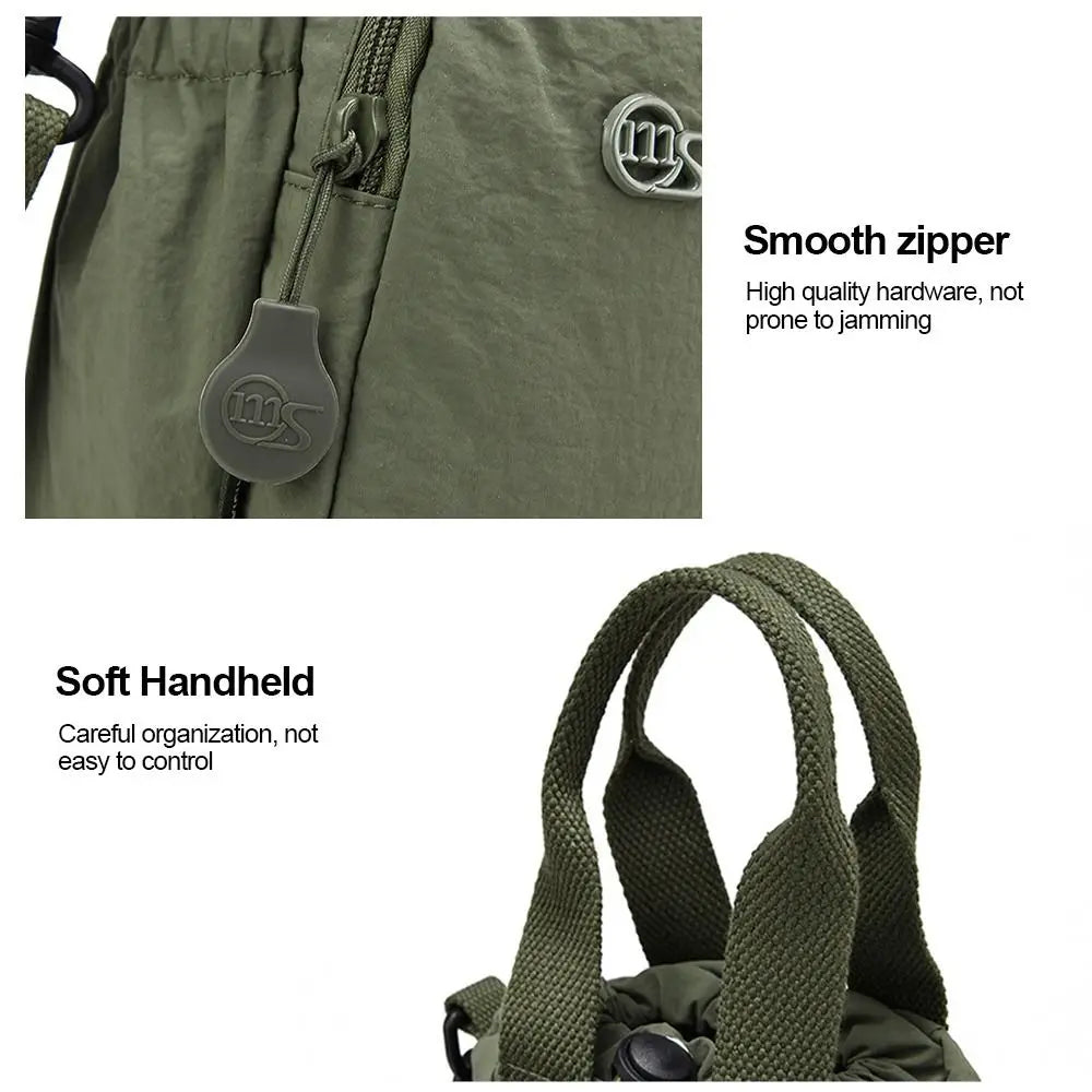 Women's Water-Resistant Crossbody Bag with Phone Pocket & Bottle Holder