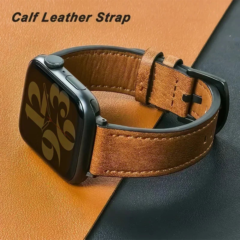 Elegant Calf Leather Watch Band for Smartwatches | Classy Accessory