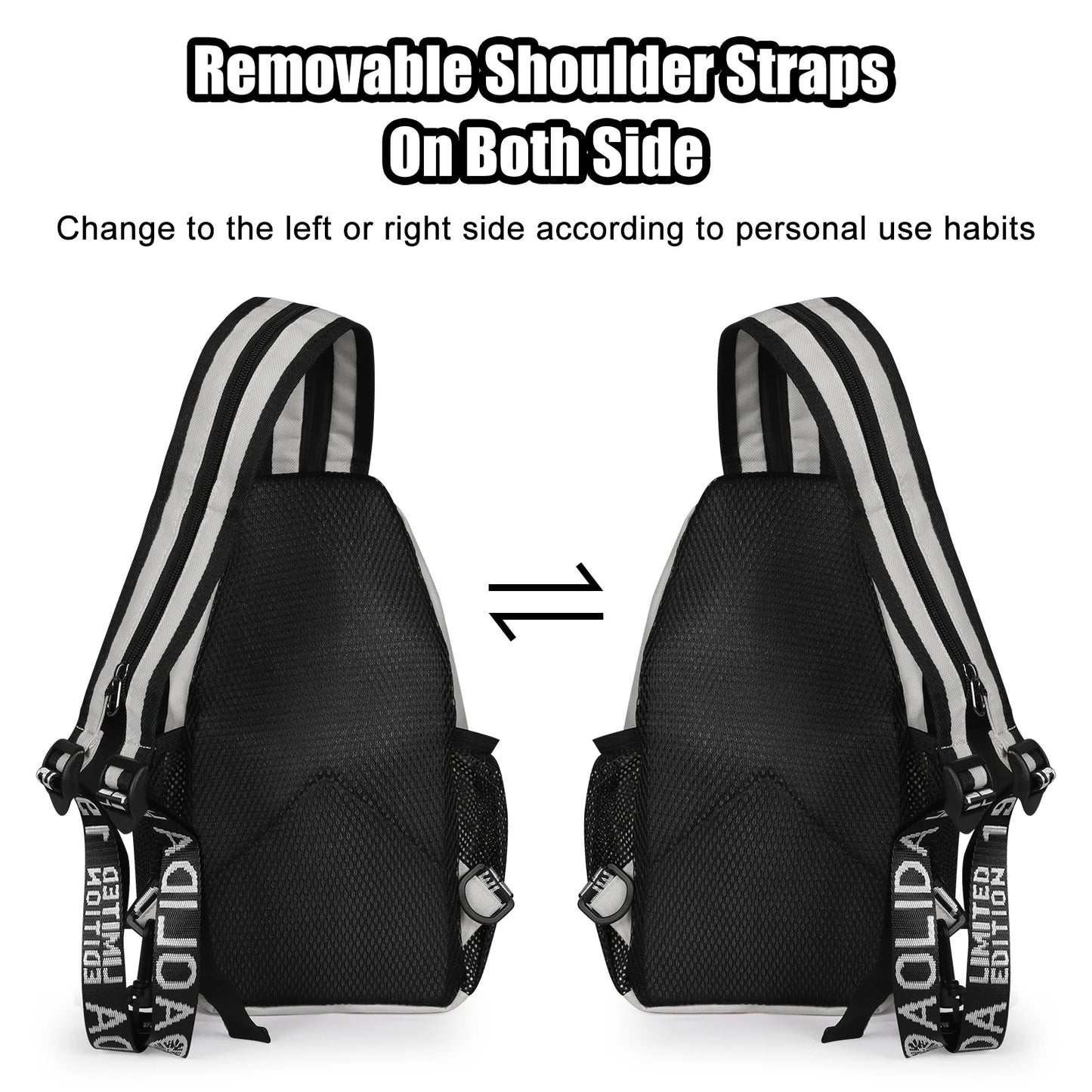 Stylish Crossbody Chest Bag with Headphone Jack & Phone Pocket