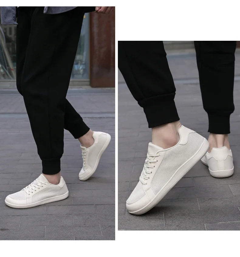 Men's Barefoot Wide Toe Box Walking Shoes Extra Width Minimalist Shoes Breathable Zero Drop Comfortable Shoes Fashion Sneakers