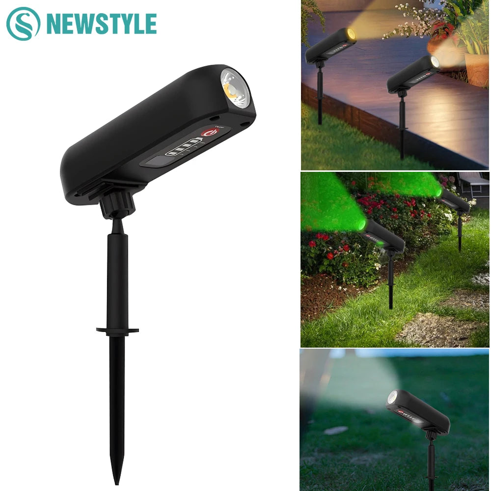 Foco solar para jardín y paisaje | Iluminación exterior impermeable