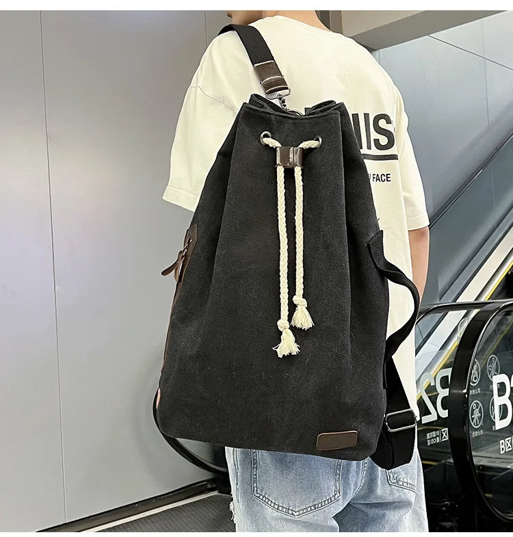 Retro Canvas Backpack Shoulder Bag | Stylish & Functional Gear