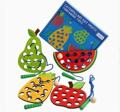 Educational Wooden Lacing Toy | Enhance Fine Motor Skills