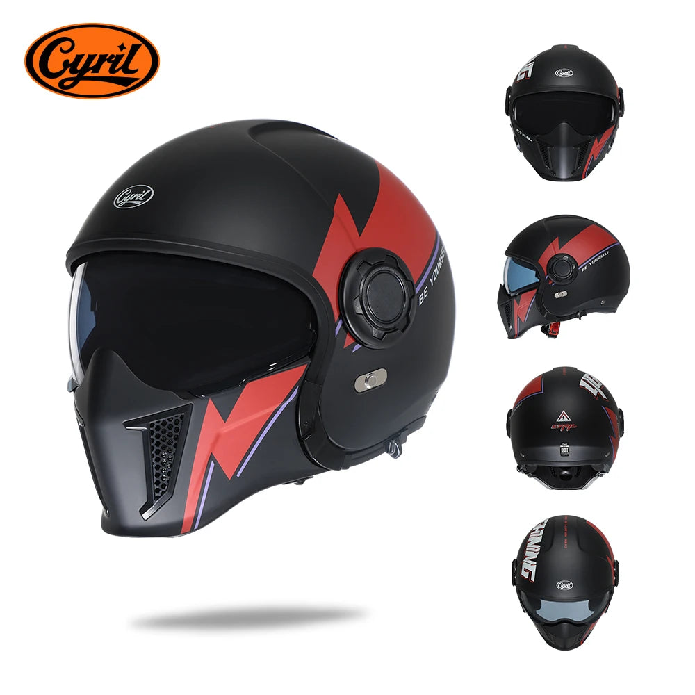Lightweight Convertible Full Face Helmet for Electric Scooters