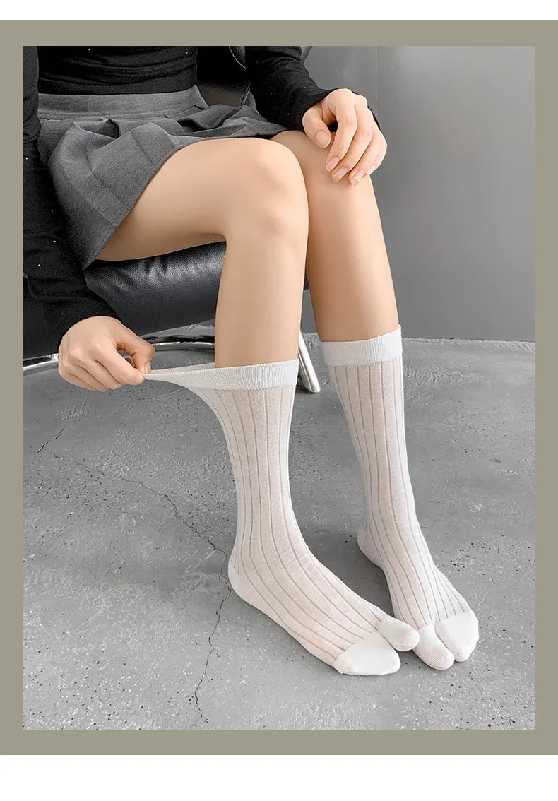 Stylish Cotton Tabi Socks for Women | Comfortable Two-Toed Socks