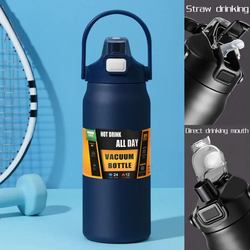 Large Capacity Insulated Stainless Steel Thermo Bottle | Portable Mug