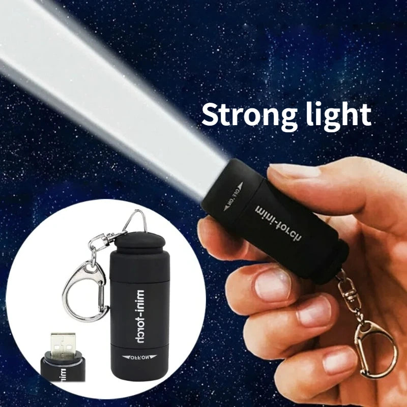 Waterproof Mini Keychain Flashlight | USB Rechargeable LED Light