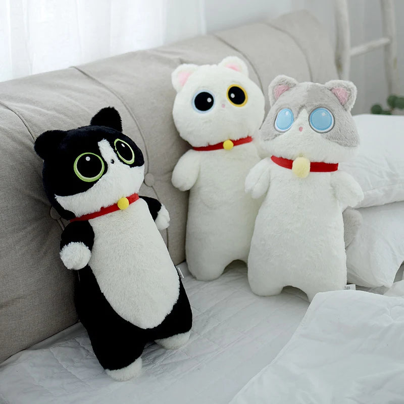 Lifelike Siamese Cat Plush Toy | Hug Cushion for Kids & Home Decor
