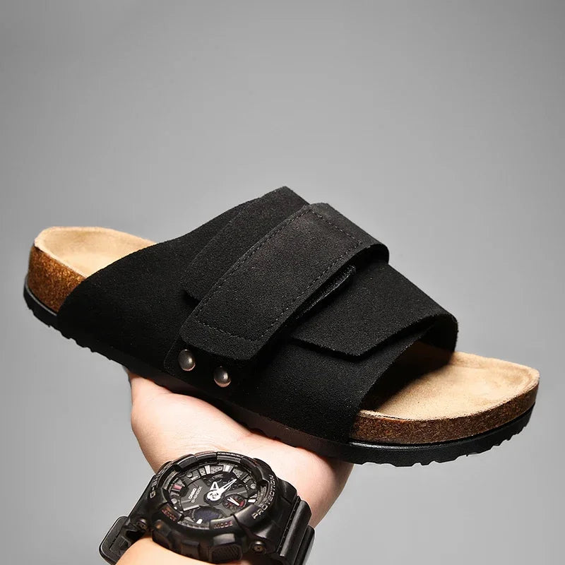 Stylish Cork Slippers for Men | Summer Beach Slides & Mules