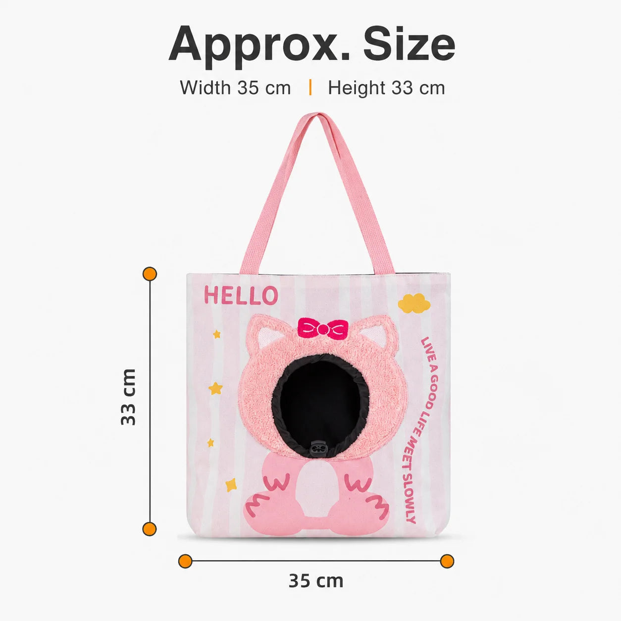 Portable Small Pet Carrier | Large Capacity Cartoon Canvas Bag