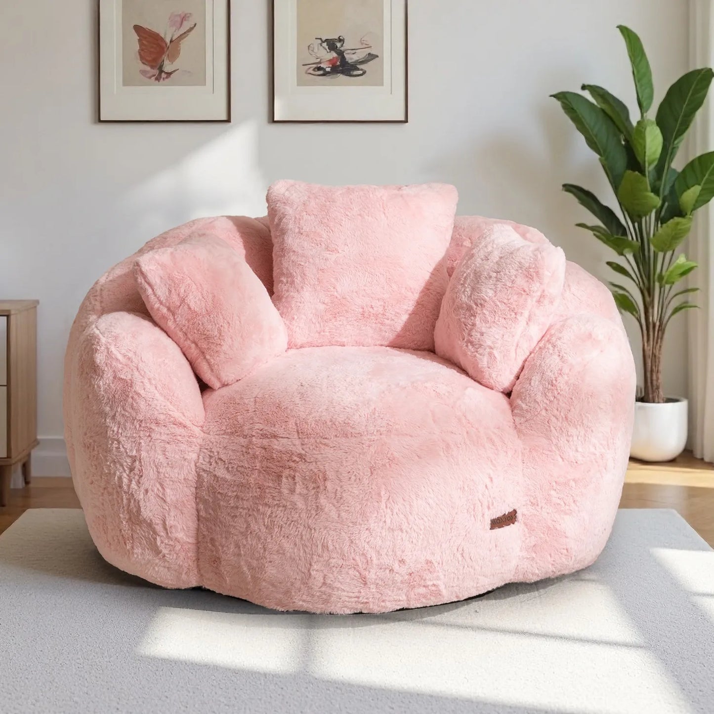 Puf Floral Extragrande | Rincón de Lectura Acogedor para el Confort