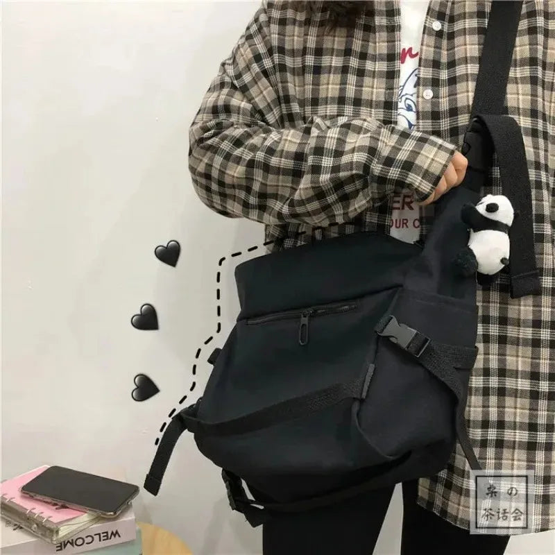 Stylish Canvas Messenger Bag | Versatile & Spacious Travel Companion