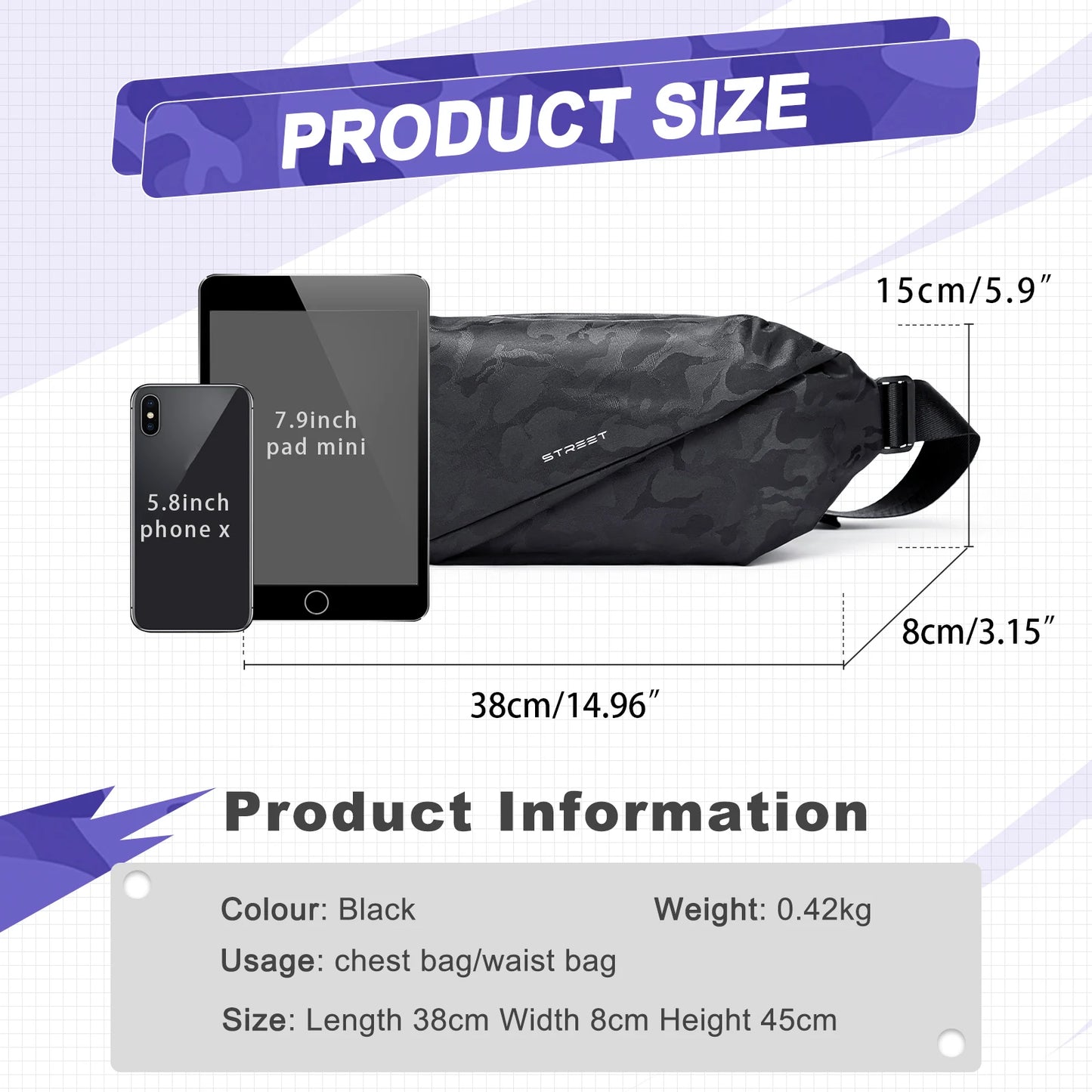 Waterproof Anti-Theft Sling Bag for Active Outdoor Adventures