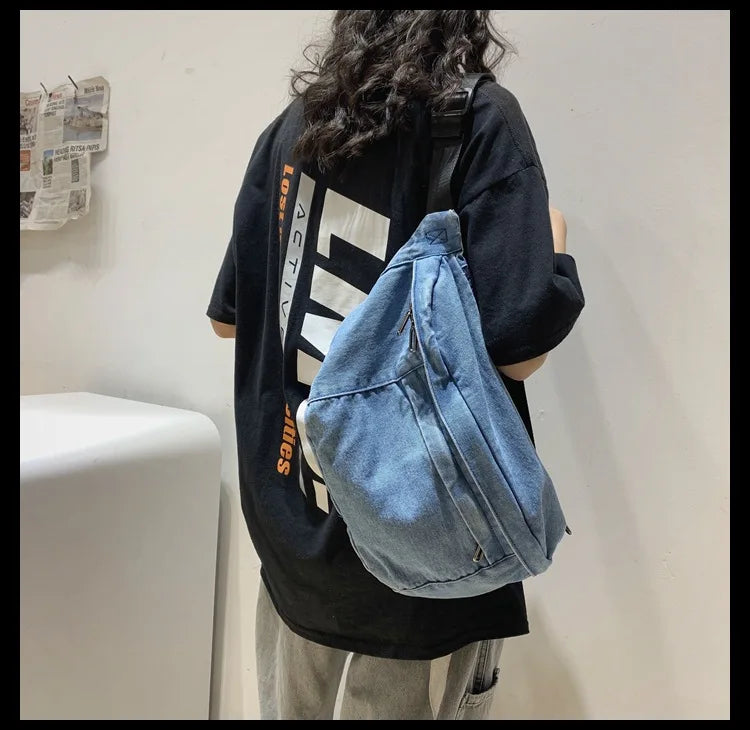 High Quality Denim Waist Bag | Stylish Crossbody Fanny Pack