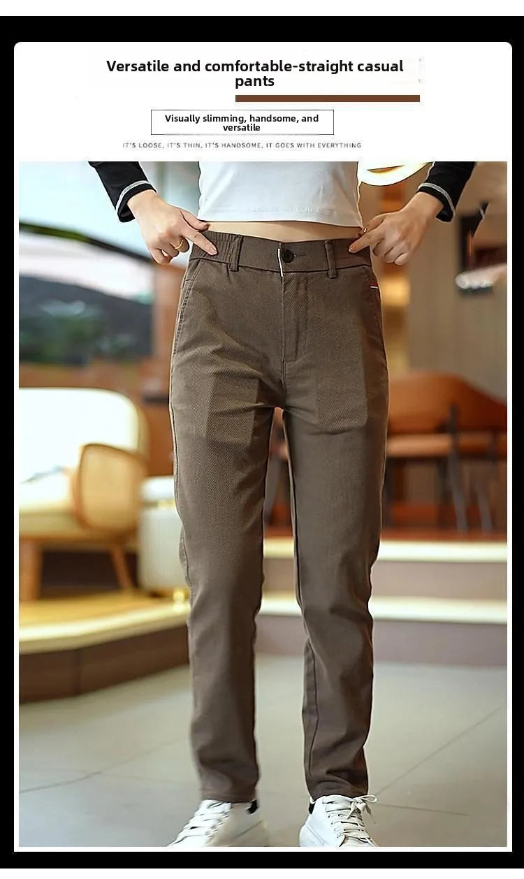 Men's Thick Fleece Wide-Leg Pants | Comfortable & Versatile Style