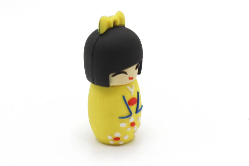 Colorful Cartoon Kimono Doll USB Flash Drive | Fun Storage Solutions