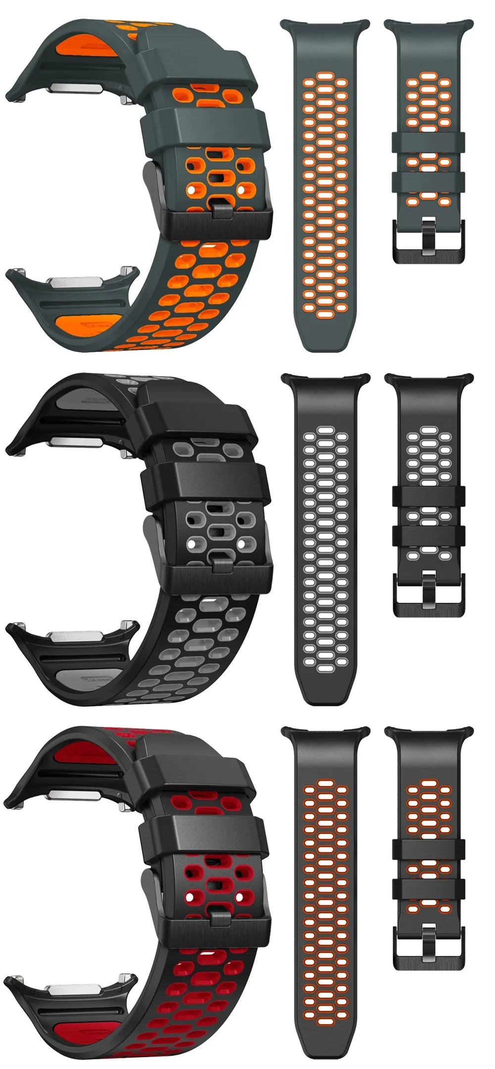 Silicone Breathable Band for Sports Watches | Comfortable Strap