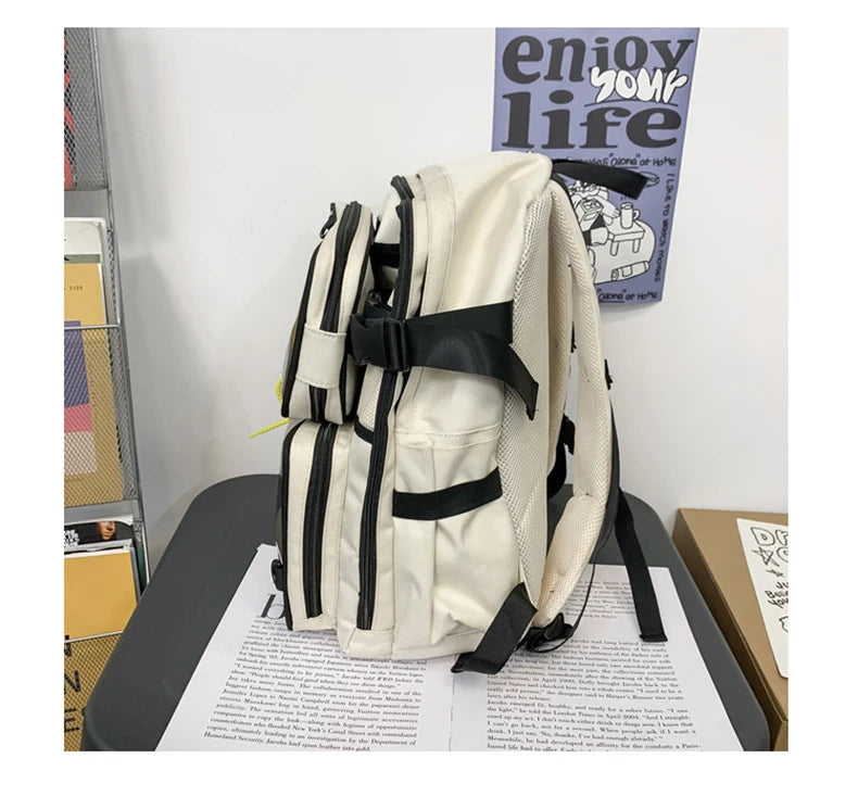 2pcs Transparent Backpack Set | Stylish Clear Casual Rucksack