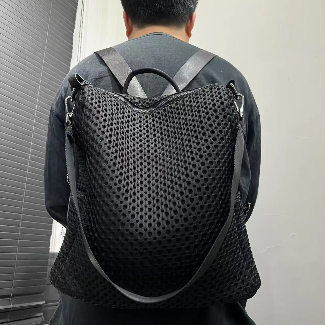 Fashionable Retro Stitched Backpack | Large Capacity Casual Bag