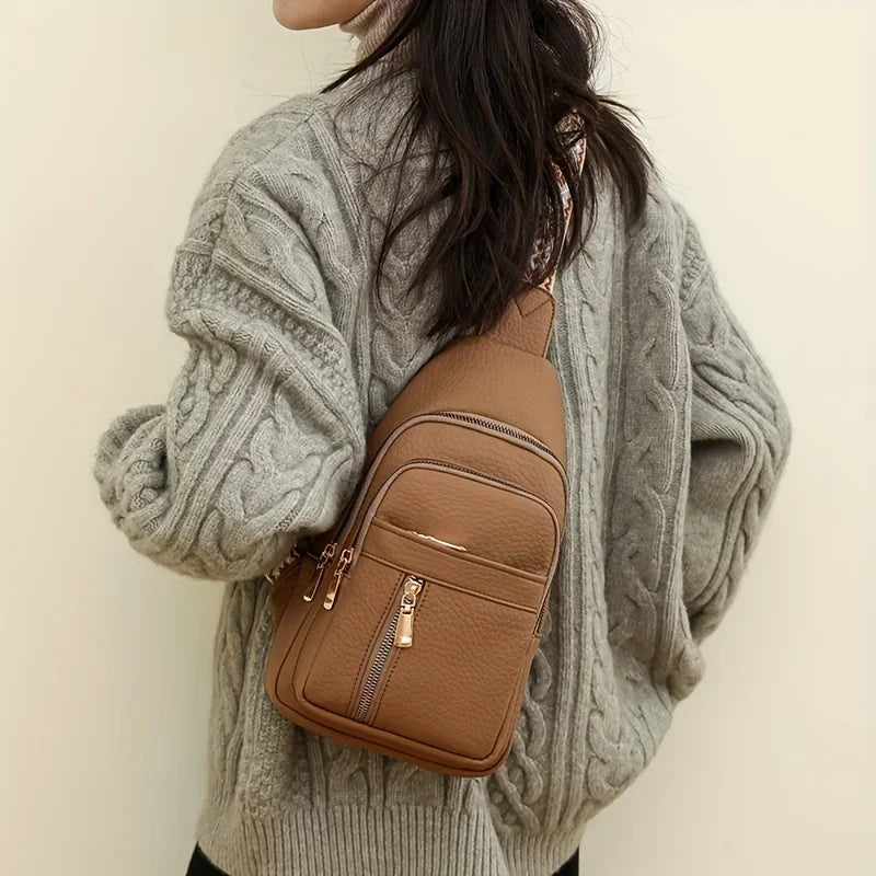 Multifunctional Retro Chic PU Leather Crossbody Bag | Versatile Design